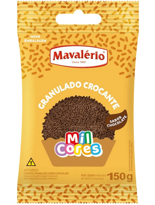 GRANULADO CROCANTE SABOR CHOCOLATE 150G MAVALERIO