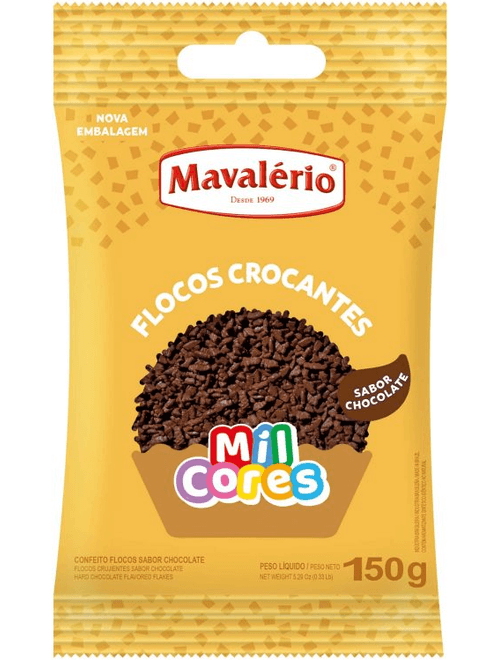 FLOCOS CROCANTES SABOR CHOCOLATE 150G MAVALERIO