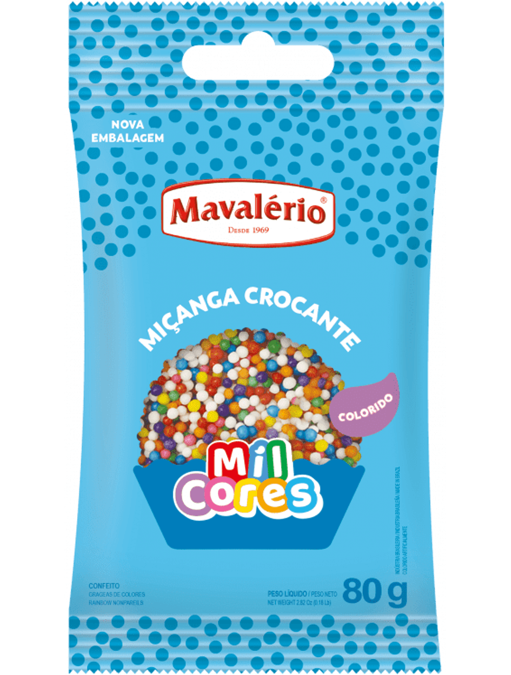 Mavalério – Presente nos doces momentos » » CONFEITO MIÇANGA PRETA Nº 0 MIL  CORES