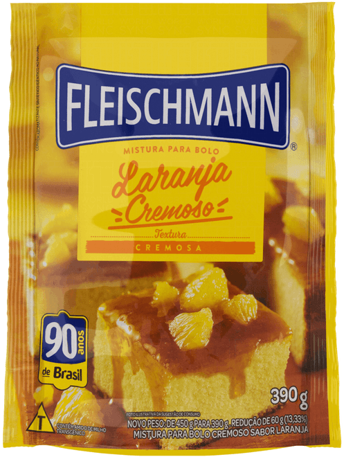 MISTURA PARA BOLO DE LARANJA CREMOSO 390G FLEISCHMANN