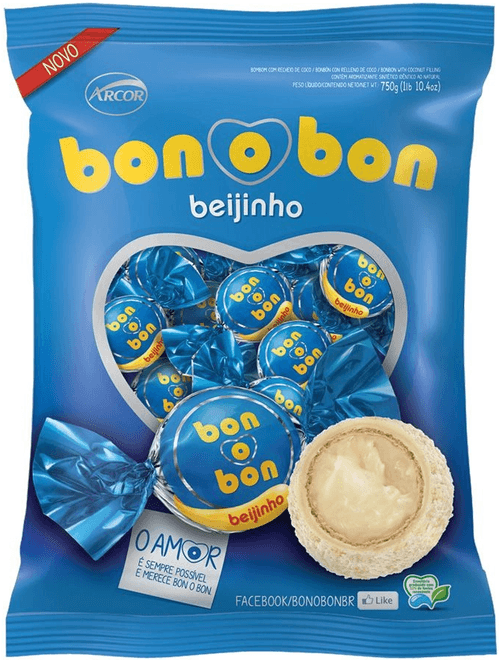CHOCOLATE BOMBOM BONOBON BEIJINHO CONTEM 50 UNIDADES DE 15G CADA ARCOR