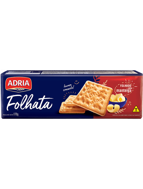 BISCOITO CRACKER FOLHATA 170G ADRIA