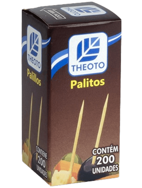 PALITO DE DENTE COM 200 UNIDADES THEOTO