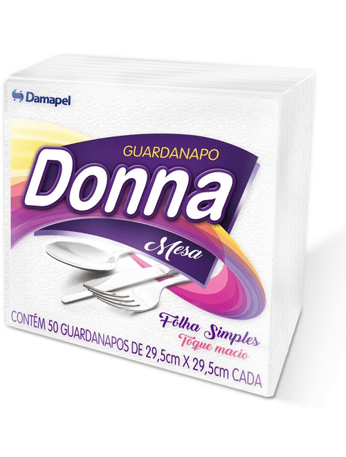 GUARDANAPO 29.5X29.5 COM 50 FOLHAS DONNA