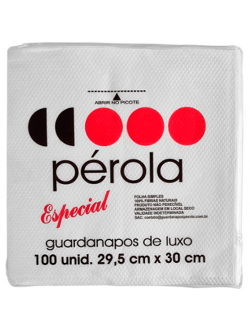 GUARDANAPO 29,5X30 COM 100 FOLHAS PEROLA