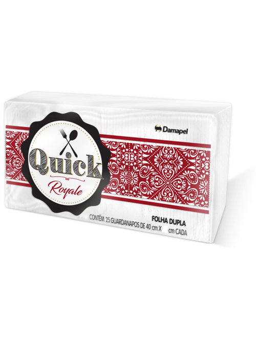 GUARDANAPO 40X39,5 COM 25 FOLHAS QUICK ROYALE