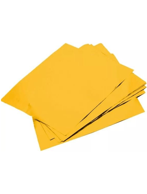 PAPEL CHUMBO OURO ESPECIAL PARA BOMBONS 10X9,7CM COM 300 UNIDADES CARBER