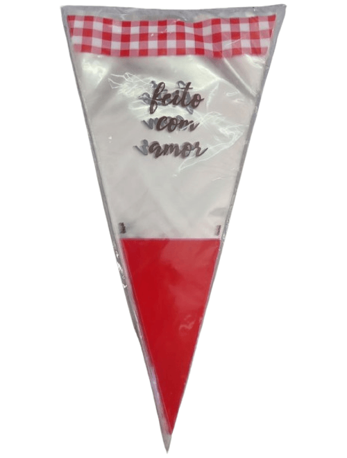 CONE FEITO COM AMOR 17,5X29,5CM COM 20 UNIDADES CARBER