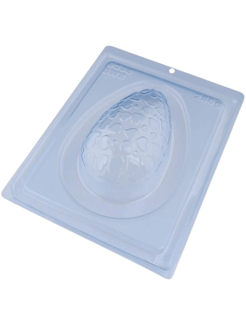FORMA PARA OVO DE PASCOA TEXTURIZADO CORACAO 250G 3 PARTES BWB