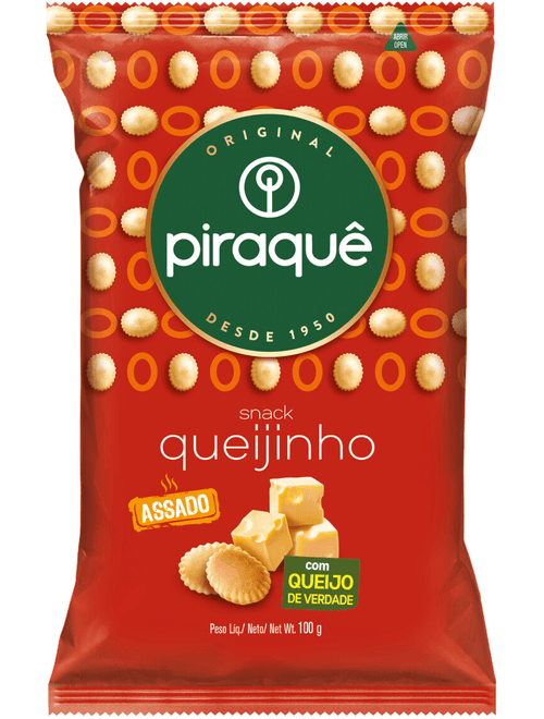 BISCOITO PIRAQUE SALGADO 100G QUEIJO