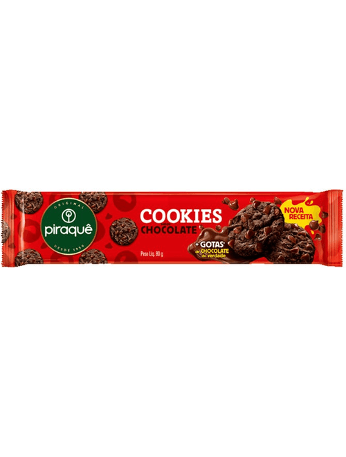BISCITO COOKIE SABOR CHOCOLATE 80G PIRAQUE