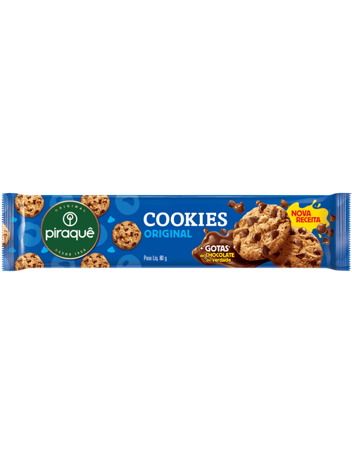 BISCITO COOKIE SABOR BAUNILHA 80G PIRAQUE