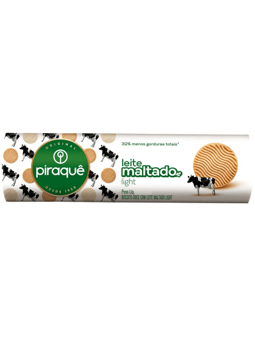 BISCOITO DOCE COM LEITE MALTADO LIGHT 132G PIRAQUE