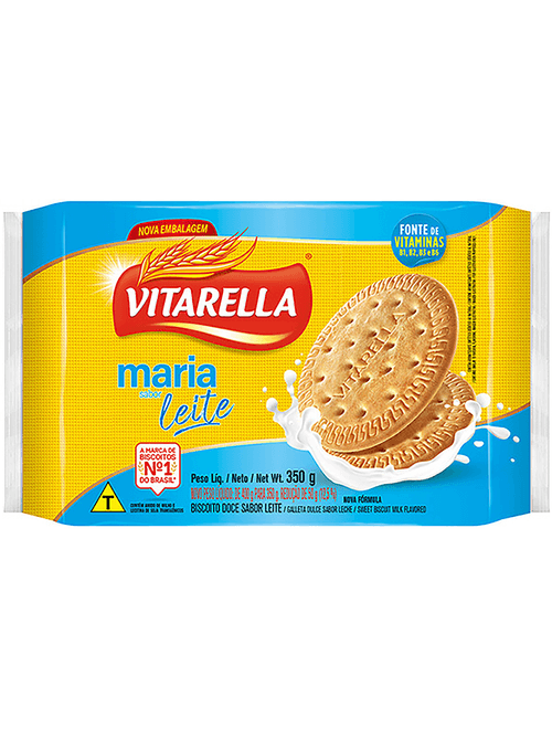BISCOITO DOCE MARIA SABOR LEITE 350G VITARELLA