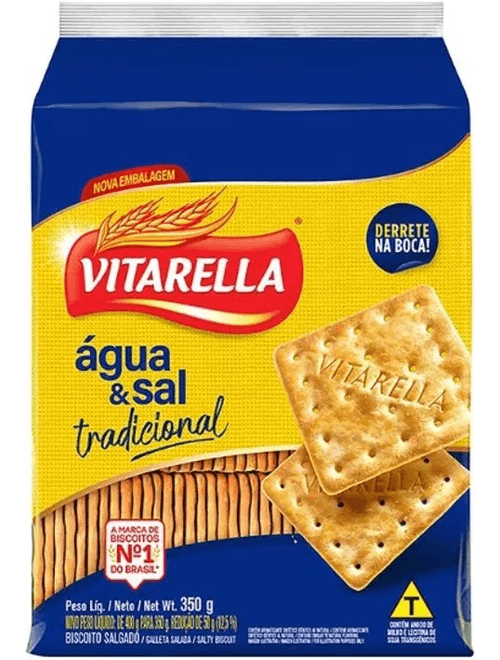 BISCOITO SALGADO AGUA E SAL 350G VITARELLA