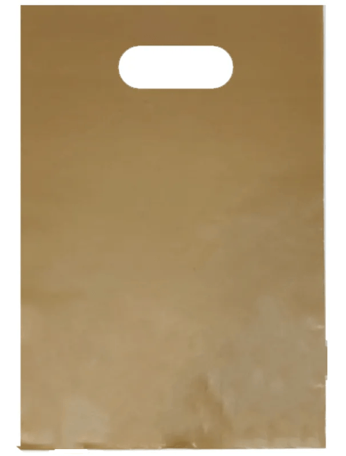 SACOLA PLASTICA BOCA PALHACO DOURADA 16X21,5CM COM 25 UNIDADES PONTO DAS FESTAS