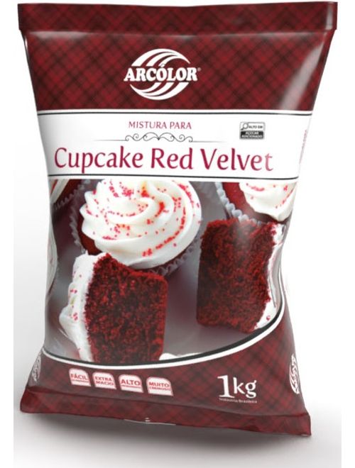 MISTURA PARA CUPCAKE RED VELVET 1KG ARCOLOR