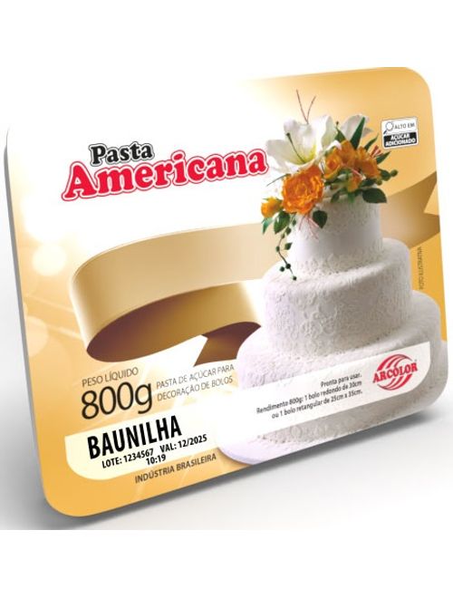 PASTA AMERICANA 800G BAUNILHA ARCOLOR