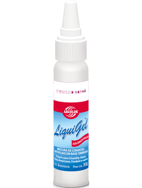 CORANTE LIQUIGEL VERMELHO BORDO 30G ARCOLOR