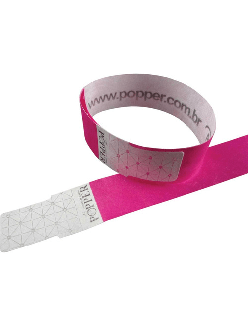 PULSEIRA MAXXI PINK FLUOR BANDS 245X20MM COM 50 UNIDADES POPPER