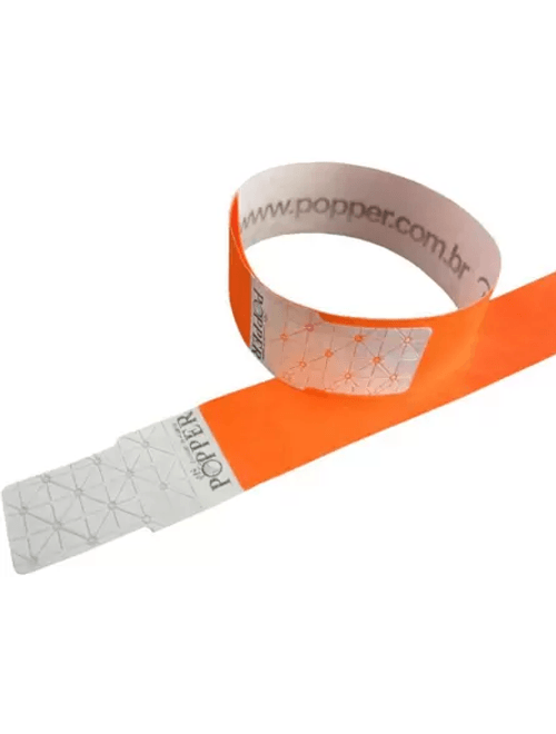 PULSEIRA MAXXI ORANGE BANDS FLUOR 245X20MM COM 50 UNIDADES POPPER