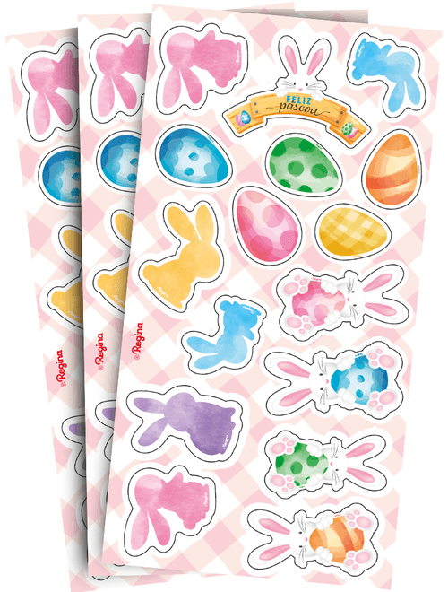ADESIVO DECORATIVO PASCOA CHOCOLATE COM 3 CARTELAS REGINA