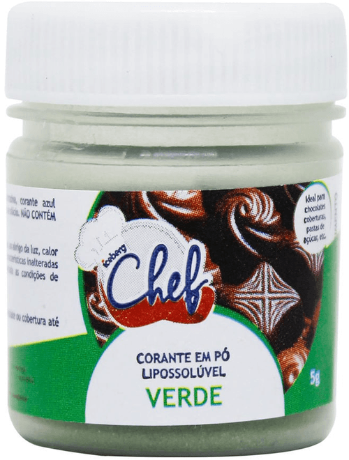 CORANTE EM PO PARA CHOCOLATE 5G VERDE ICEBERG