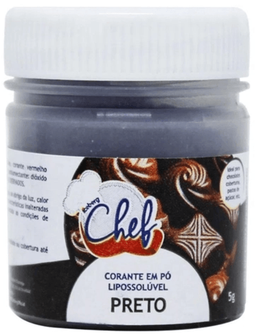 CORANTE EM PO PARA CHOCOLATE 5G PRETO ICEBERG