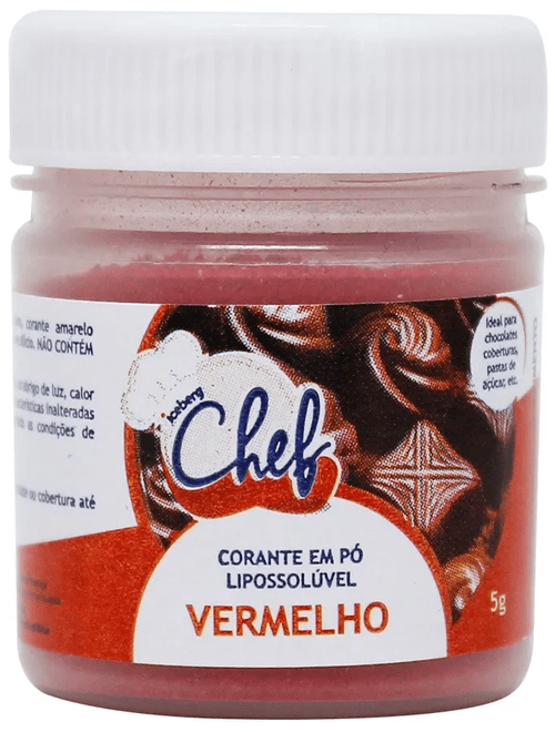 CORANTE EM PO PARA CHOCOLATE 5G VERMELHO ICEBERG