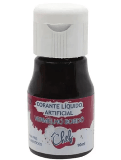 CORANTE LIQUIDO VERMELHO BORDO 10ML ICEBERG