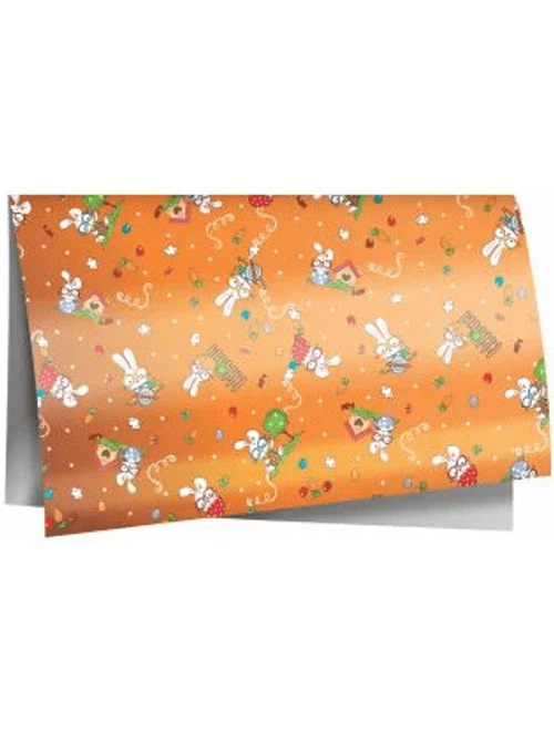 POLI PASCOA METALIZADO PIPPO 69CMX89CM LARANJA COM 25 UNIDADAES ALBANO
