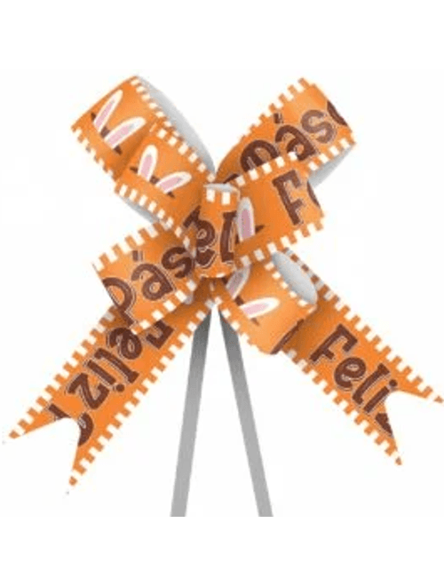 LAÇO MAXI FESTA DO CHOCOLATE LARANJA  24MMX50CM COM 10 UNIDADES  ALBANO