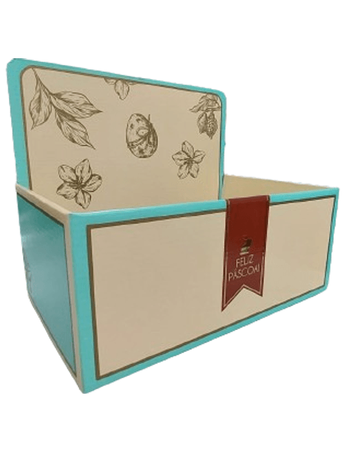 CAIXA DISPLAY FLOR DE CACAU TIFANY E CREME 27,5CMX11,5CMX18,5CM ALBANO