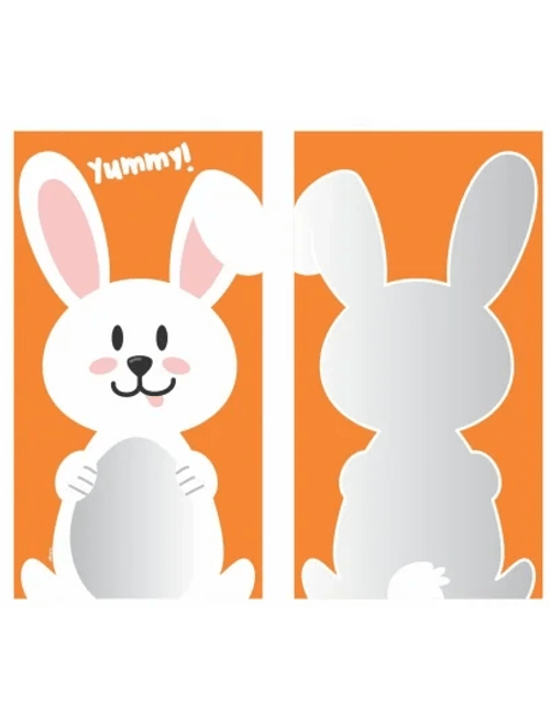 SACO POLI HAPPY BUNNY 12CMX22CM LARANJA COM 50 UNIDADAES ALBANO