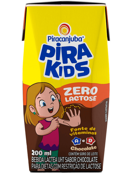 BEBIDA LACTEA ZERO LACTOSE CHOCOLATE 200ML PIRACANJUBA