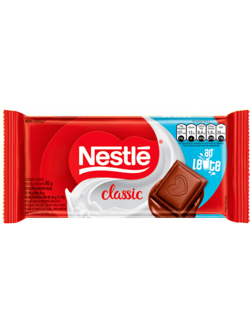 CHOCOLATE CLASSIC AO LEITE CONTEM 16 UNIDADES DE 80G NESTLE