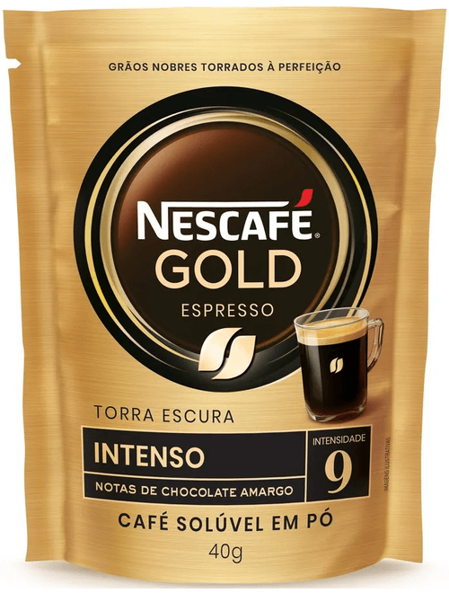 CAFE SOLUVEL NESCAFE GOLD ESPRESSO INTENSO NOTAS DE CHOCOLATE AMARGO 40G NESTLE