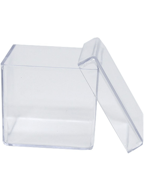 CAIXA ACRILICA 7CMX7CMX3CM TRANSPARENTE COM 10 UNIDADES