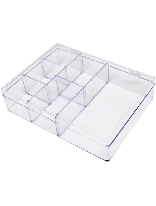 CAIXA DIVISORIA TRANSPARENTE 14CMX10CM ALTURA 3CM MIRANDINHA