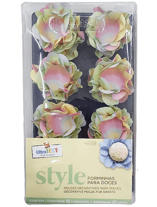 FORMA PARA DOCES STYLE TIE DYE COM 40 UNIDADES ULTRAFEST
