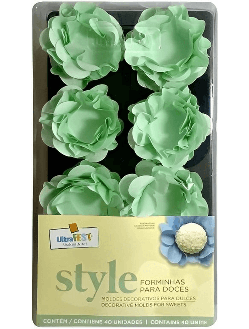 FORMA PARA DOCES STYLE PISTACHE COM 40 UNIDADES ULTRAFEST