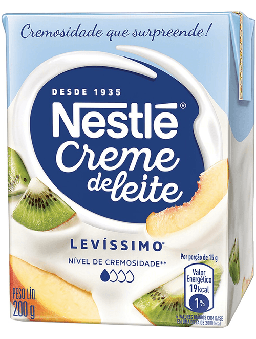 CREME DE LEITE LEVISSIMO 10% DE GORDURA 200G NESTLE
