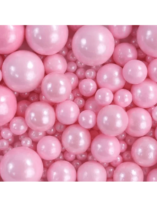 CONFEITO SUGAR BEADS PEROLIZADO ROSA 100G ALLONSY