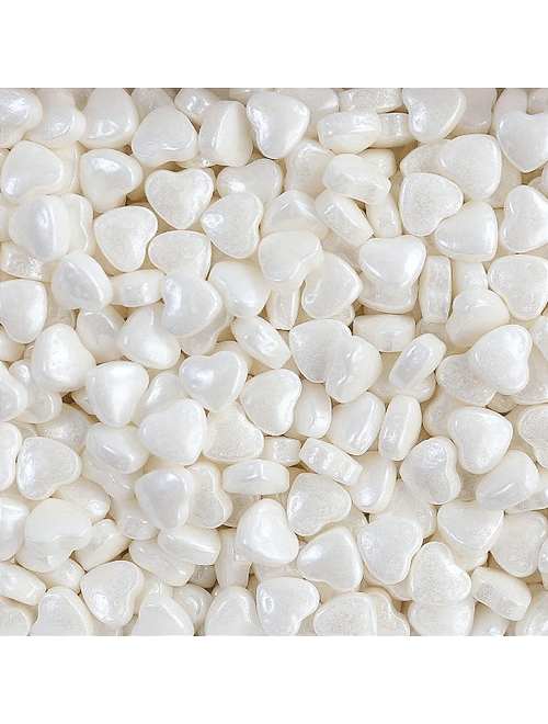 CONFEITO SHAPES CORACAO BRANCO 100G ALLONSY