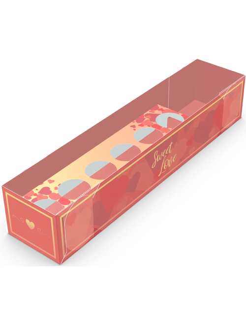 CAIXA FLOR+ DOCES SWEET LOVE 6CMX32CMX7CM COM 10 UNIDADES IDEIA