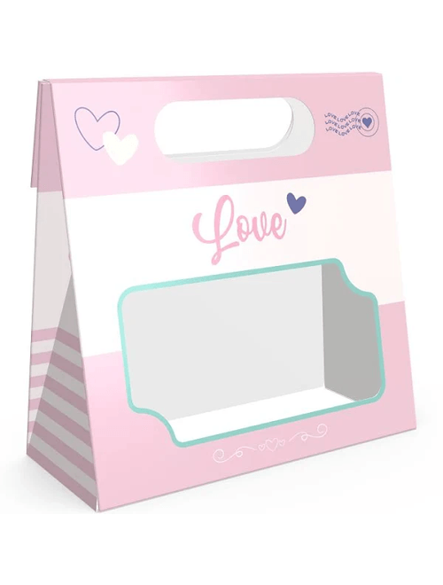 SACO PRACTICE COM ALCA E VISOR WHITE LOVE 13CMX13CMX5,5CM COM 10 UNIDADES IDEIA