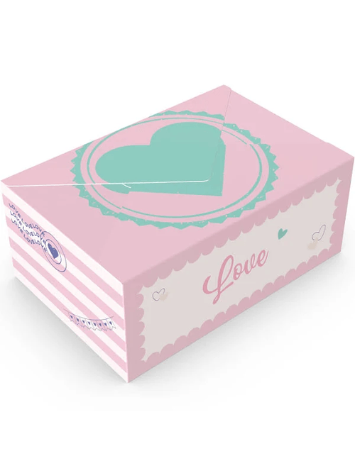 CAIXA ENVELOPE 6 DOCES WITH LOVE 5CMX12CMX8CM COM 10 UNIDADES IDEIA