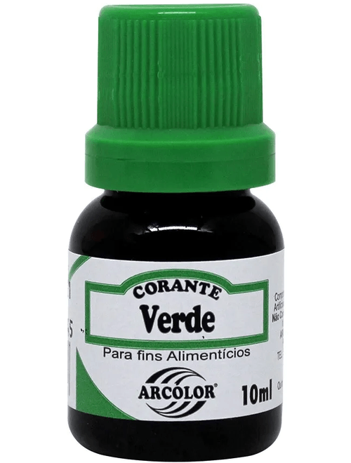CORANTE LIQUIDO VERDE 10ML ARCOLOR