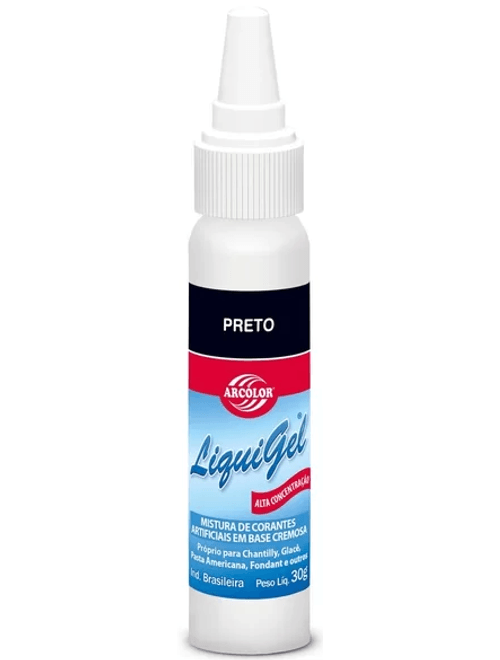 CORANTE LIQUIGEL PRETO 30G ARCOLOR