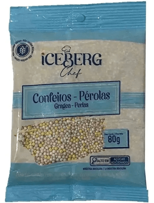 CONFEITO PEROLADO COLORIDOS 80G ICEBERG